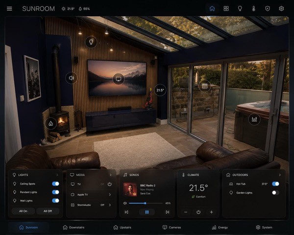 Integrated smart home control interface