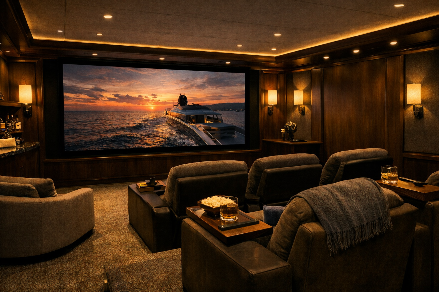 Luxury yacht video installation